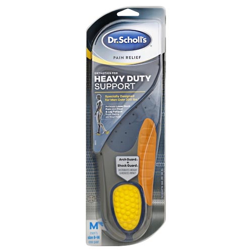 Image for Dr Scholls Orthotics, for Heavy Duty Support, Men's, Size 8-14,1pr from NIAGARA APOTHECARY
