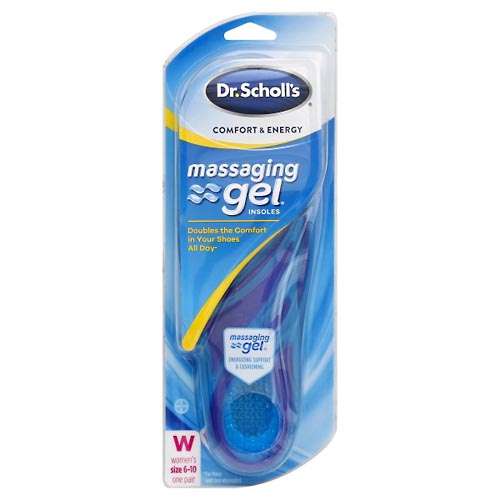 Image for Dr Scholls Insoles, Massaging Gel, Women's Size 6-10,1pr from NIAGARA APOTHECARY
