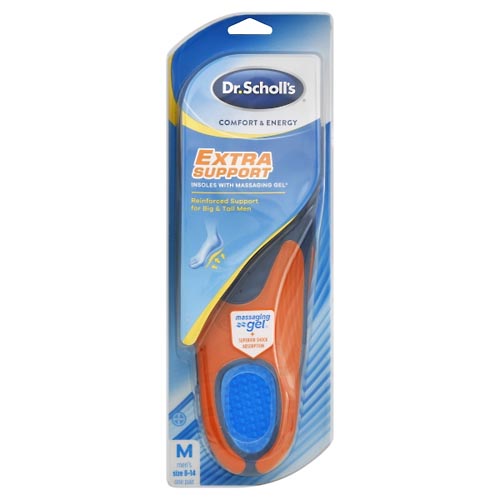 Image for Dr Scholls Insoles, Extra Support, Size 8-14, Men's,1pr from NIAGARA APOTHECARY