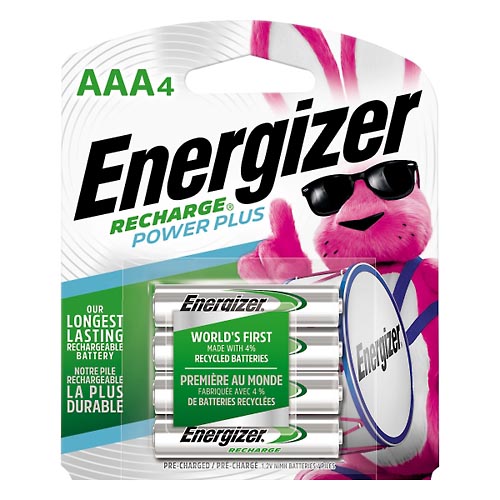 Image for Energizer Batteries, Power Plus, AAA,4ea from NIAGARA APOTHECARY