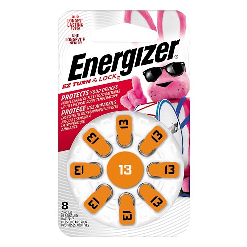 Image for Energizer Hearing Aid Batteries, Zinc-Air,8ea from NIAGARA APOTHECARY