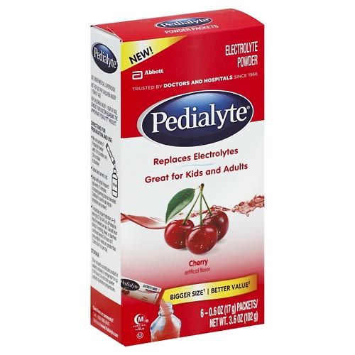 Image for Pedialyte Electrolyte Powder, Packets, Cherry,6ea from NIAGARA APOTHECARY