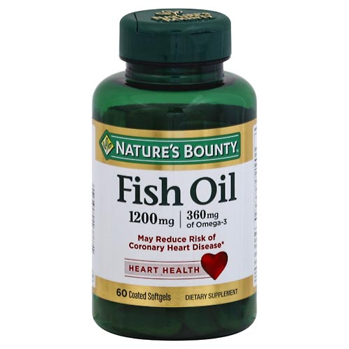 Image for Natures Bounty Fish Oil, 1200 mg, Coated Softgels,60ea from NIAGARA APOTHECARY