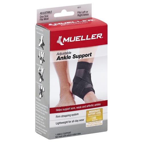 Image for Mueller Ankle Support, Adjustable, One Size Fits Most,1ea from NIAGARA APOTHECARY