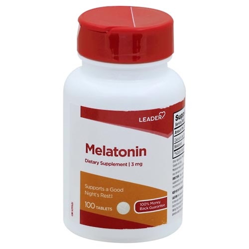 Image for Leader Melatonin, 3 mg, Tablets,100ea from NIAGARA APOTHECARY
