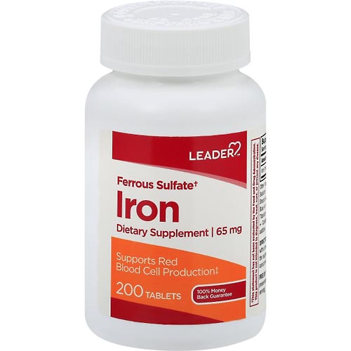 Image for Leader Iron, 65 mg, Tablets,200ea from NIAGARA APOTHECARY