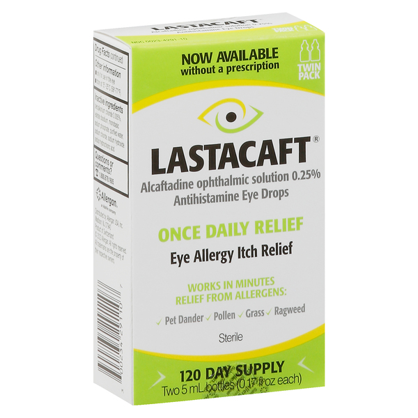 Image for Lastacaft Eye Drops, Eye Allergy Itch Relief, Once Daily, Twin Pack,2ea from NIAGARA APOTHECARY