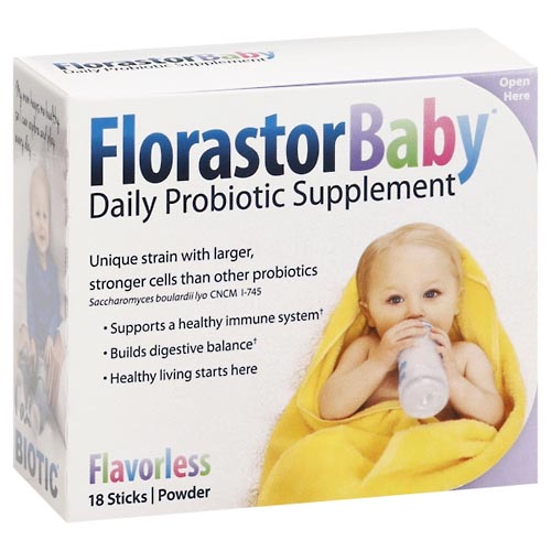 Image for Florastor Daily Probiotic Supplement, Baby, Powder,18ea from NIAGARA APOTHECARY
