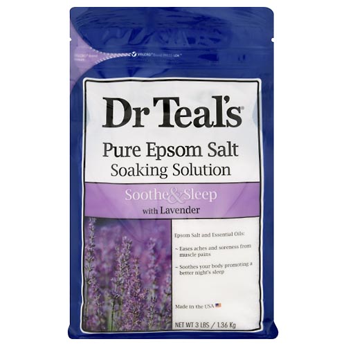 Image for Dr Teals Pure Epsom Salt, Soothe & Sleep,3lb from NIAGARA APOTHECARY